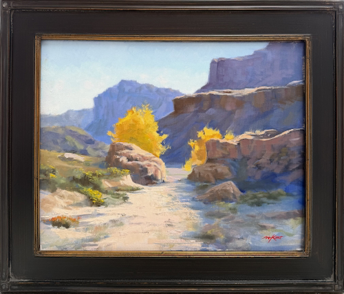 Red Rock Gate 16x20 $1050 by MARLENE KORT